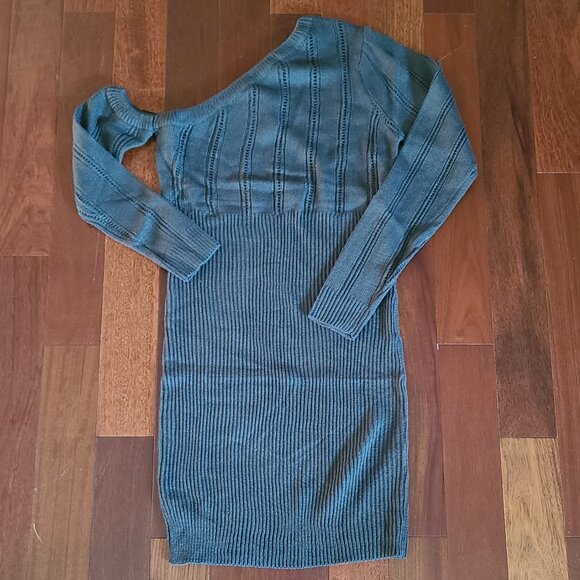 Charcoal one shoulder dress - Picture 1 of 5